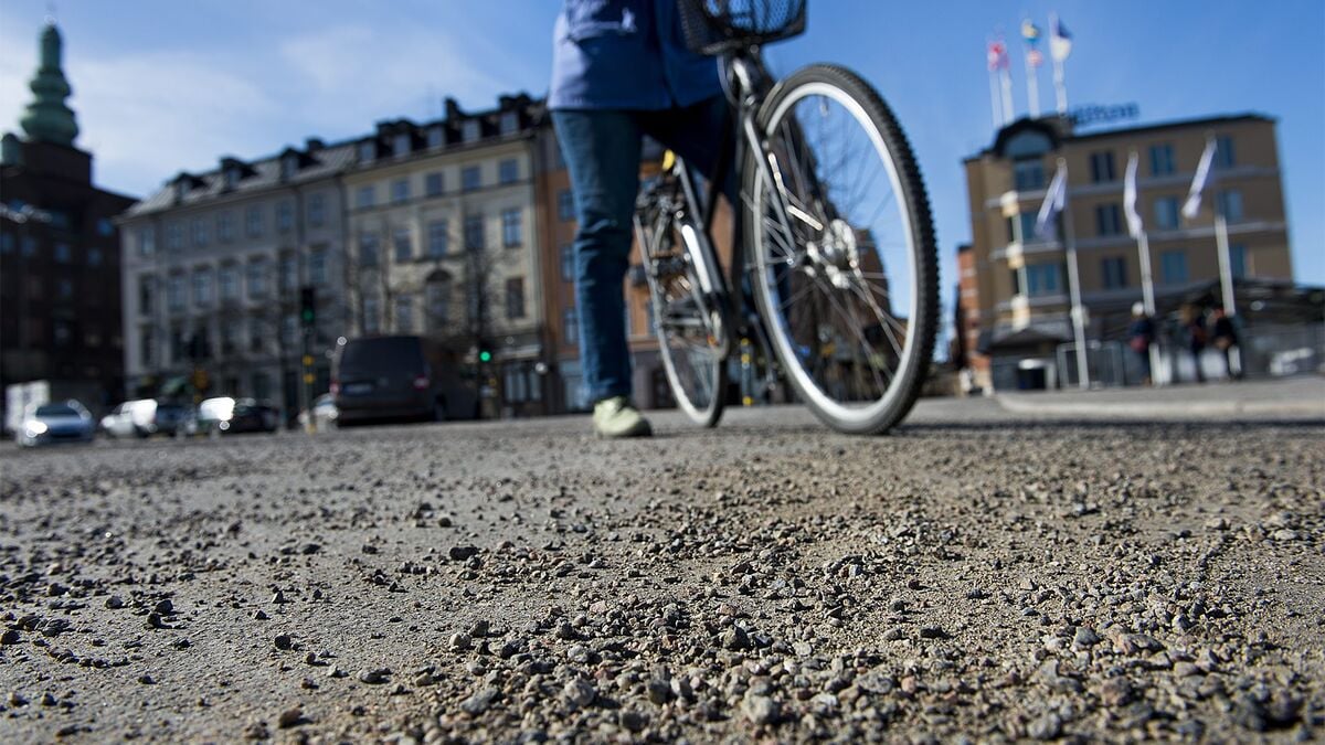 Watch out for gravel when cycling