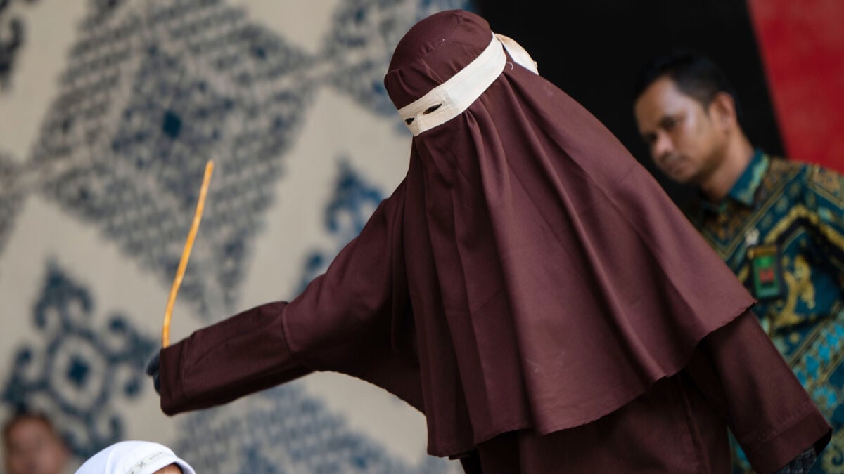 Indonesian couple publicly caned for kissing on TikTok in Aceh