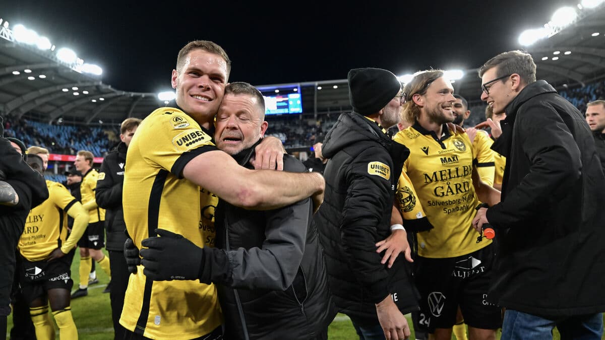 Jacob Bergström Celebrates Mjällby's Historic SM Gold Victory