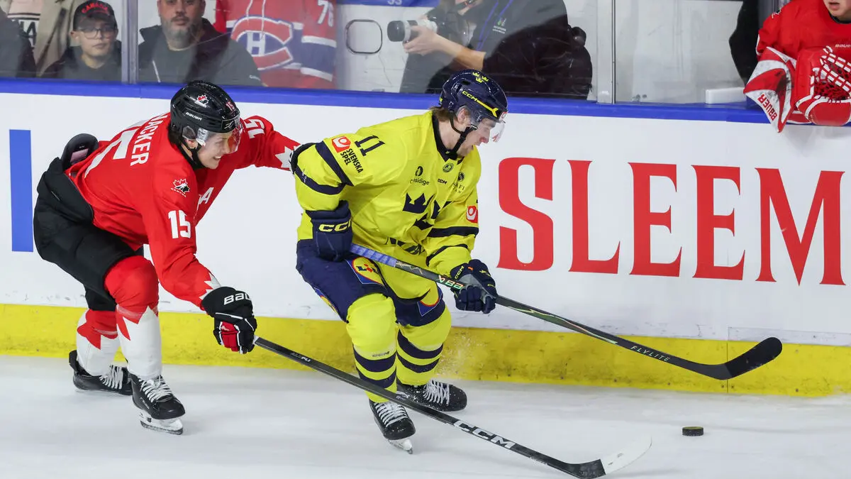 Swedish star forward Lucas Pettersson sick, misses World Junior Ice Hockey Championship semi-final