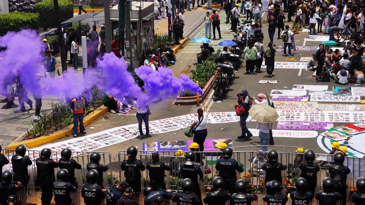 Riots outside Azteca Stadium during World Cup opener between Mexico and South Africa