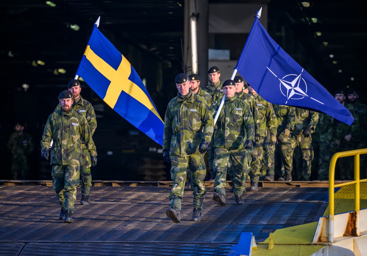 Swedish NATO soldiers in place: "Historic"