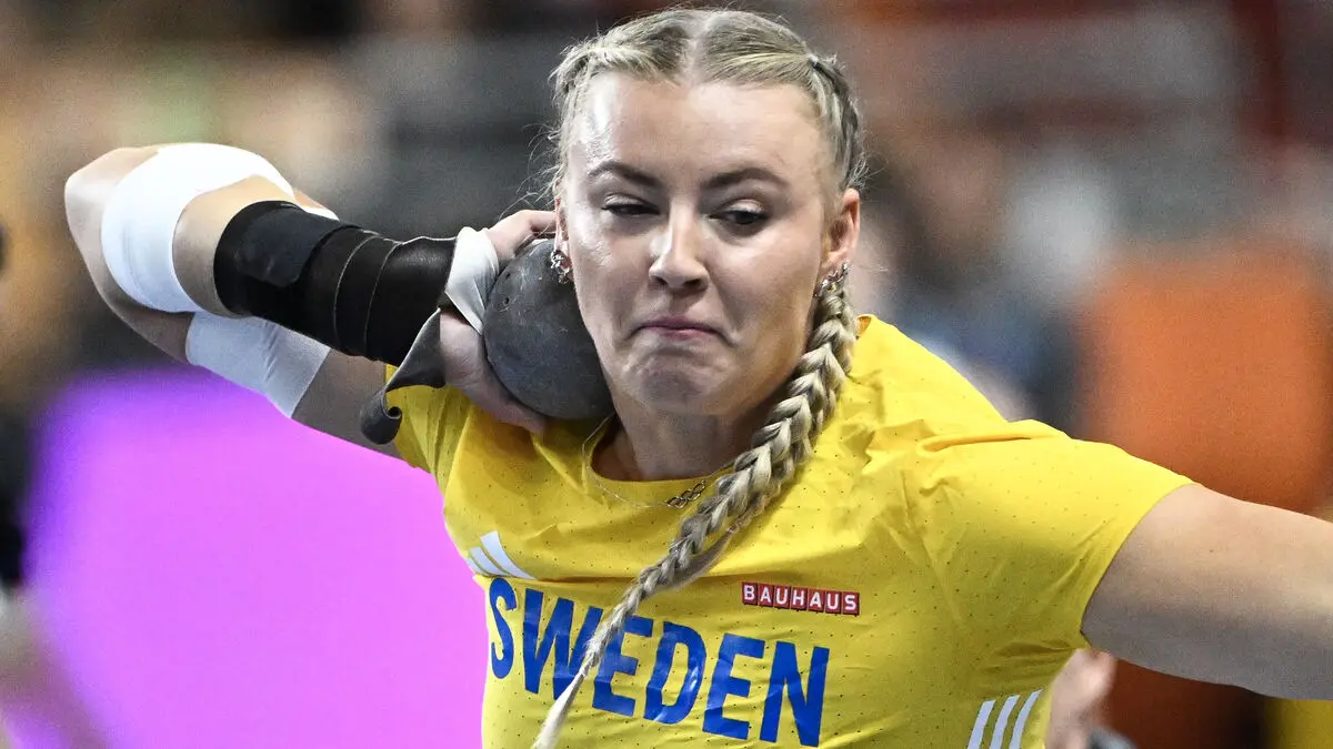 Axelina Johansson dominates U.S. college championships in shot put with 19.92 meters