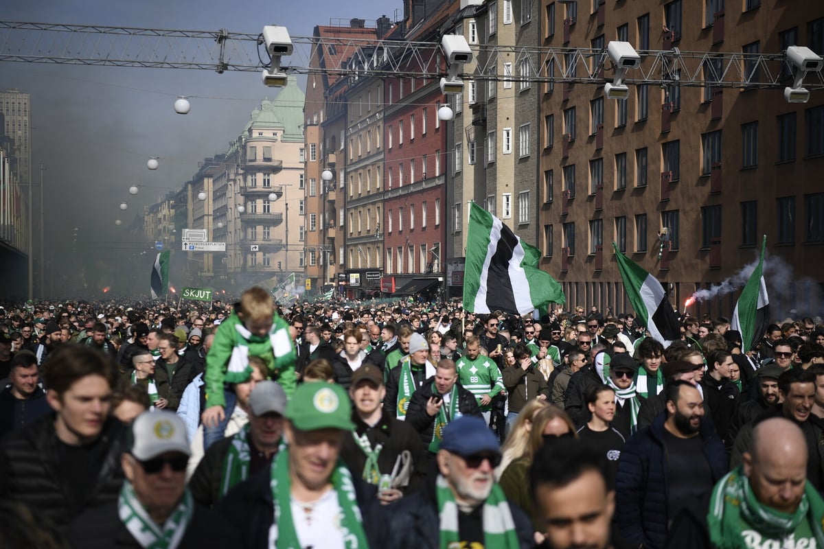 Police Mobilize for Hammarby March in Stockholm