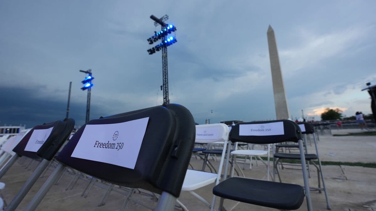 Trump speech event on National Mall evacuated as thunderstorm hits Fourth of July celebration