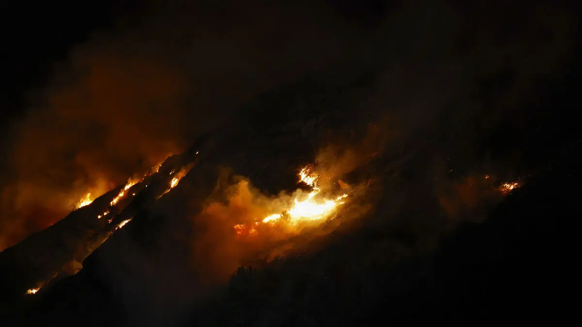 Forest fire near Ålesund, Norway - 450 evacuated