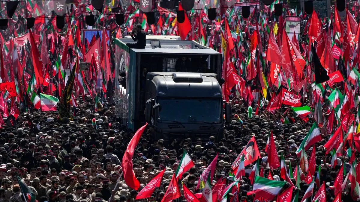 Tehran funeral procession for Ali Khamenei draws huge crowds, calls for revenge