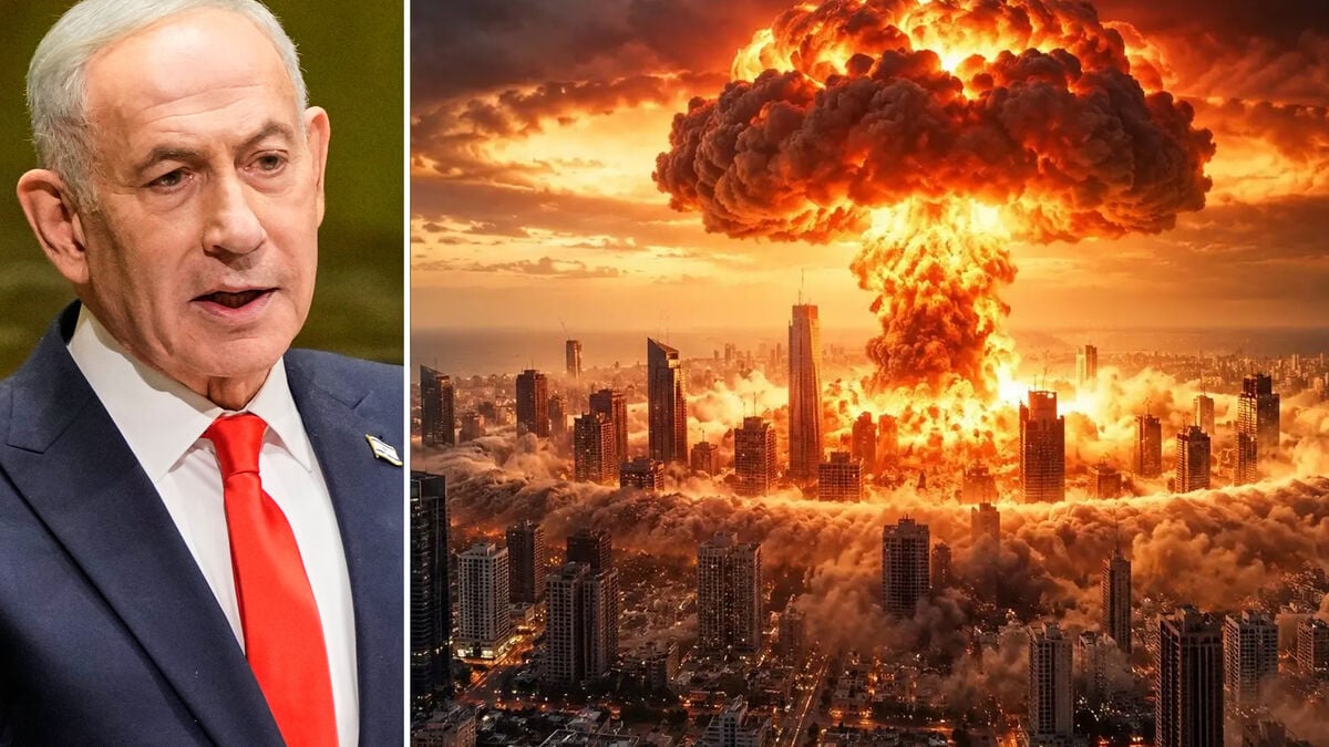 Netanyahu Shares AI Image of Nuclear Bomb Over Tel Aviv, Warns of Iran Threat Before Election