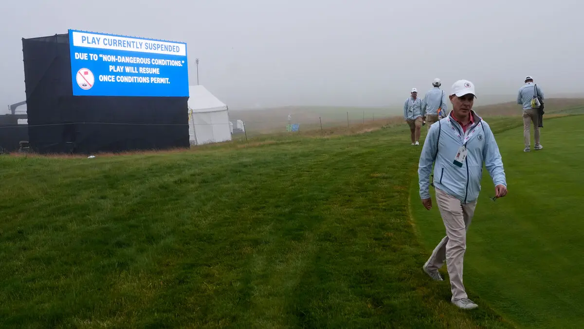 Åberg stopped by fog, US Open start postponed