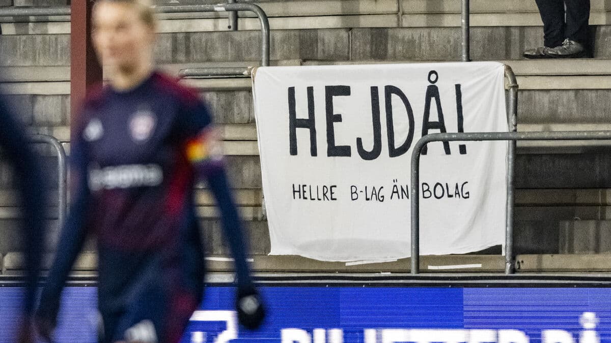 Protest banner against Rosengård's corporatization at Swedish Cup match