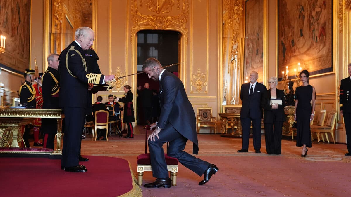Beckham's proudest moment – knighted by the king