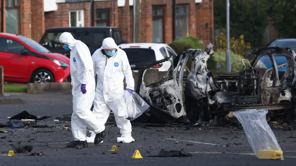Car bomb explodes outside police station in Belfast, Northern Ireland