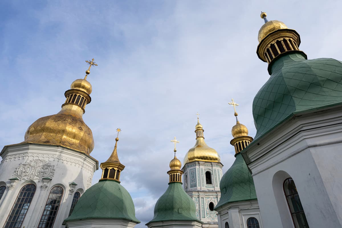 Kyiv's Sofia Cathedral Undergoes Restoration After Russian Attack