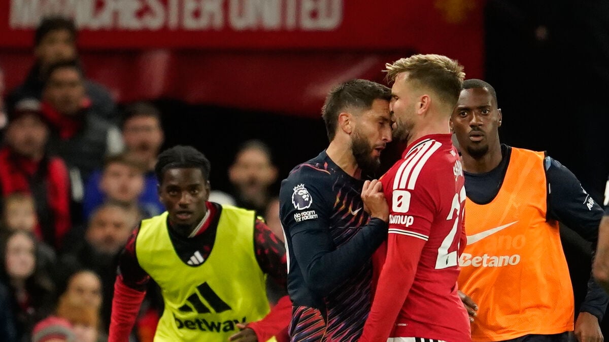 Bentancur Sent Off for Headbutting Shaw as Manchester United and Tottenham Draw 1-1