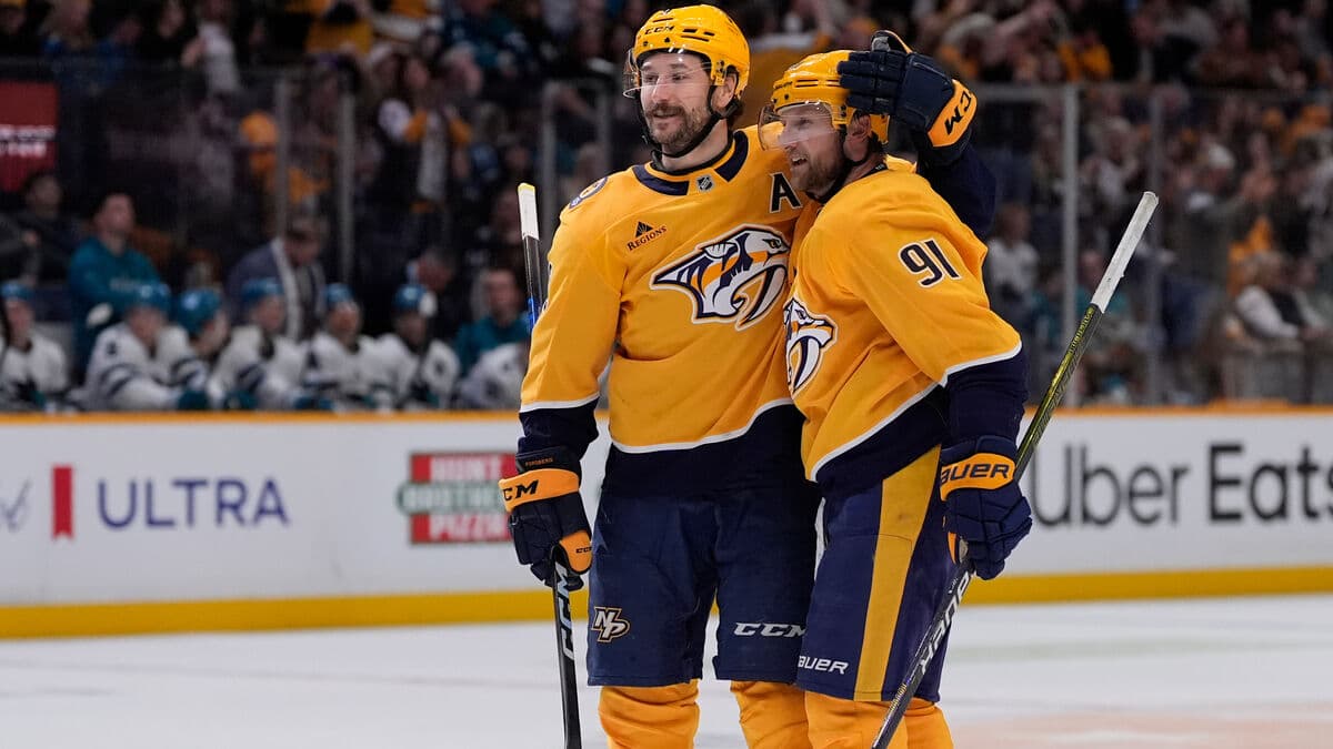 Forsberg with three points as Nashville beats San Jose 6–3