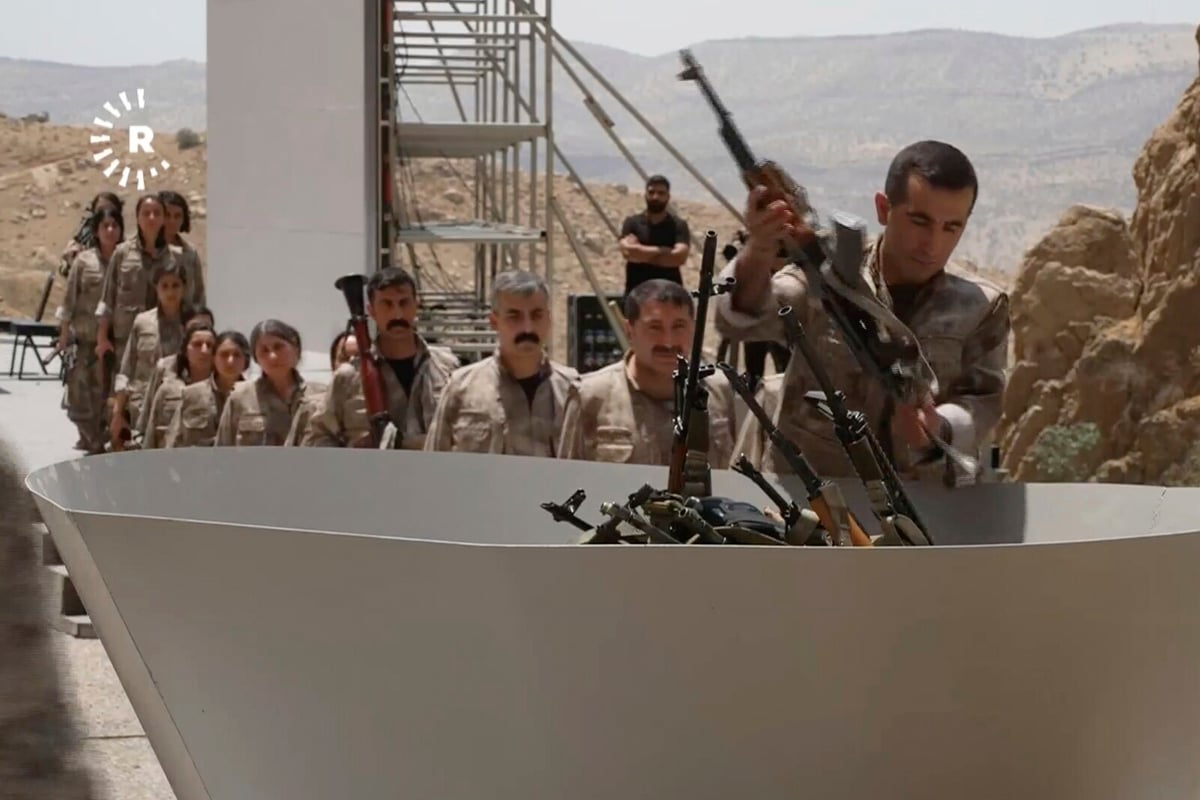 Burned PKK Weapons Exhibited at Iraqi Kurdistan Museum