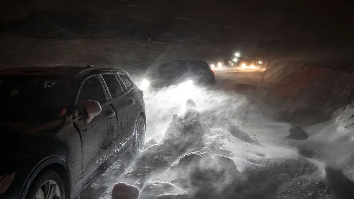 Accidents in heavy snowfall –