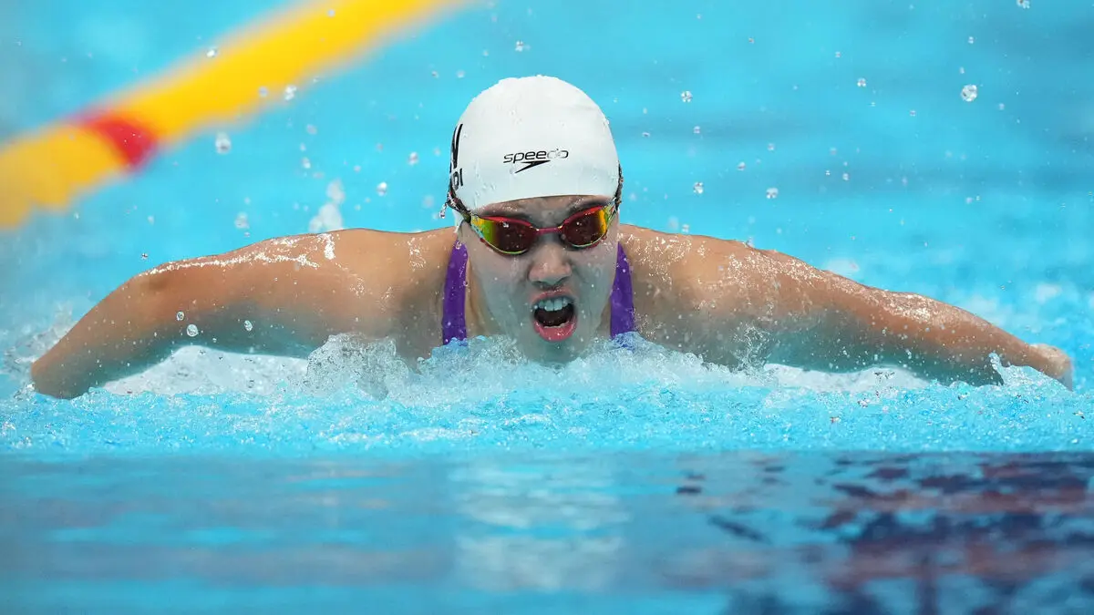 13-year-old Yu Zidi wins 200m butterfly gold at Asian Games with dominant victory