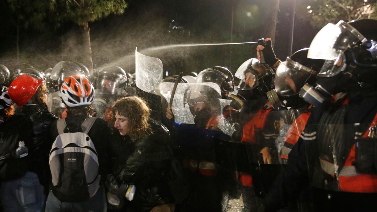 Albania Student Protests Continue for Eighth Day as Police Use Tear Gas and Water Cannons