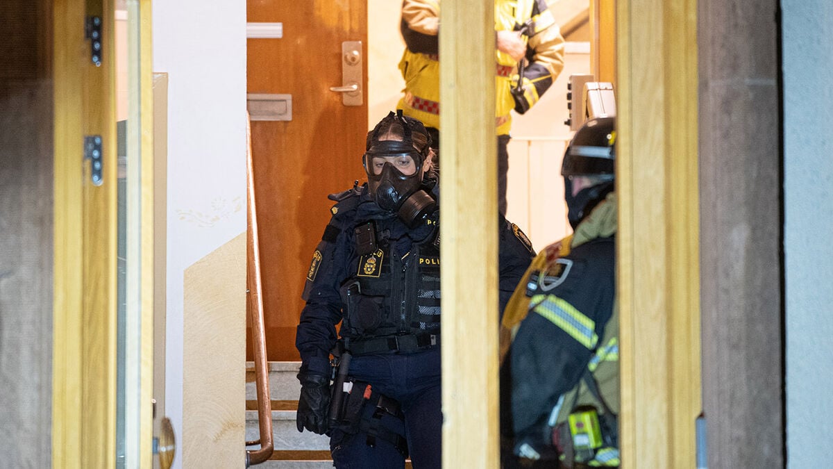 Ammonia found in stairwell in Norrköping