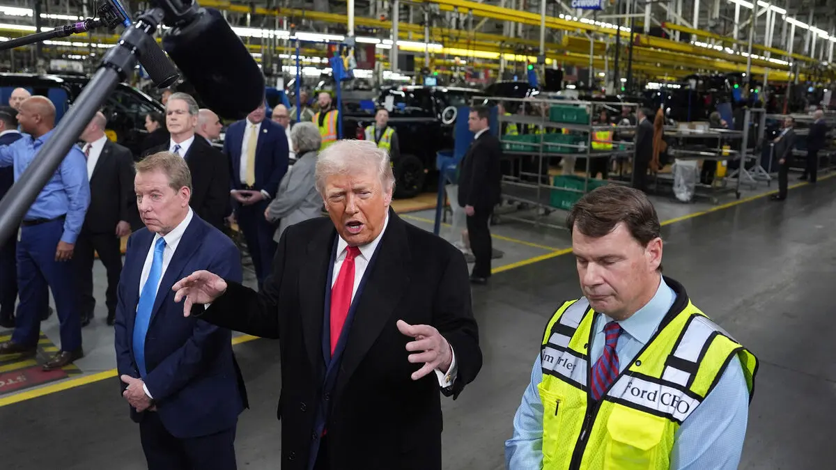 Trump raises middle finger at worker who called him pedophile protector during Ford factory visit in Dearborn
