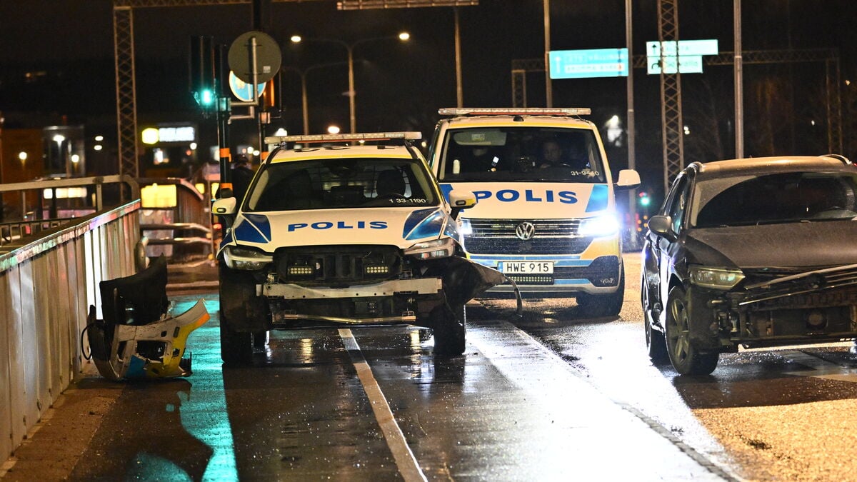 Car chase through Stockholm – seven crashed police cars