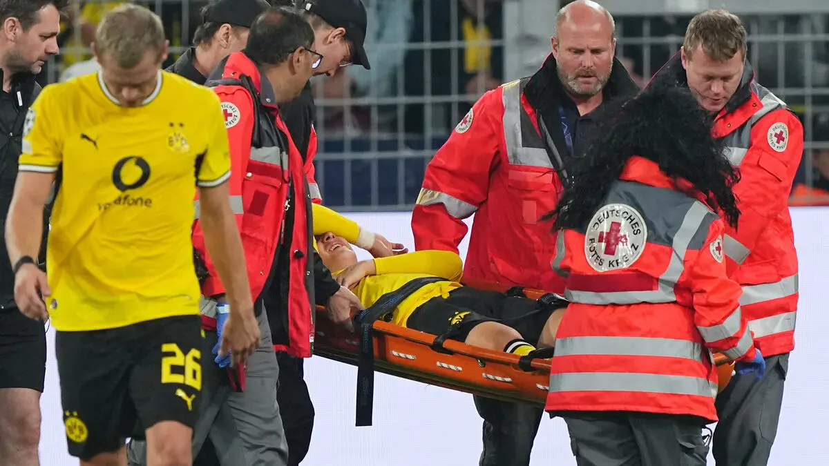 Dortmund’s Konstantinos Karetsas taken to hospital after suffering circulatory problems against Villarreal