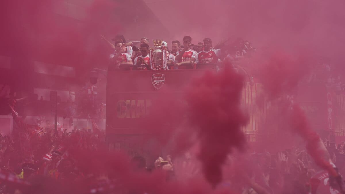 Arsenal's victory parade - the day after the Champions League final loss