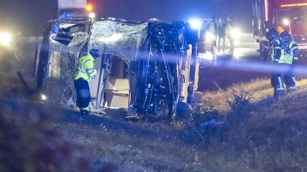 Bus driver denies charges after fatal crash outside Växjö, lawyer says he was shocked