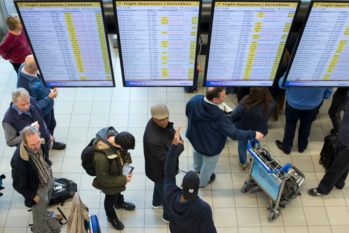 Over a hundred flights cancelled due to bad weather