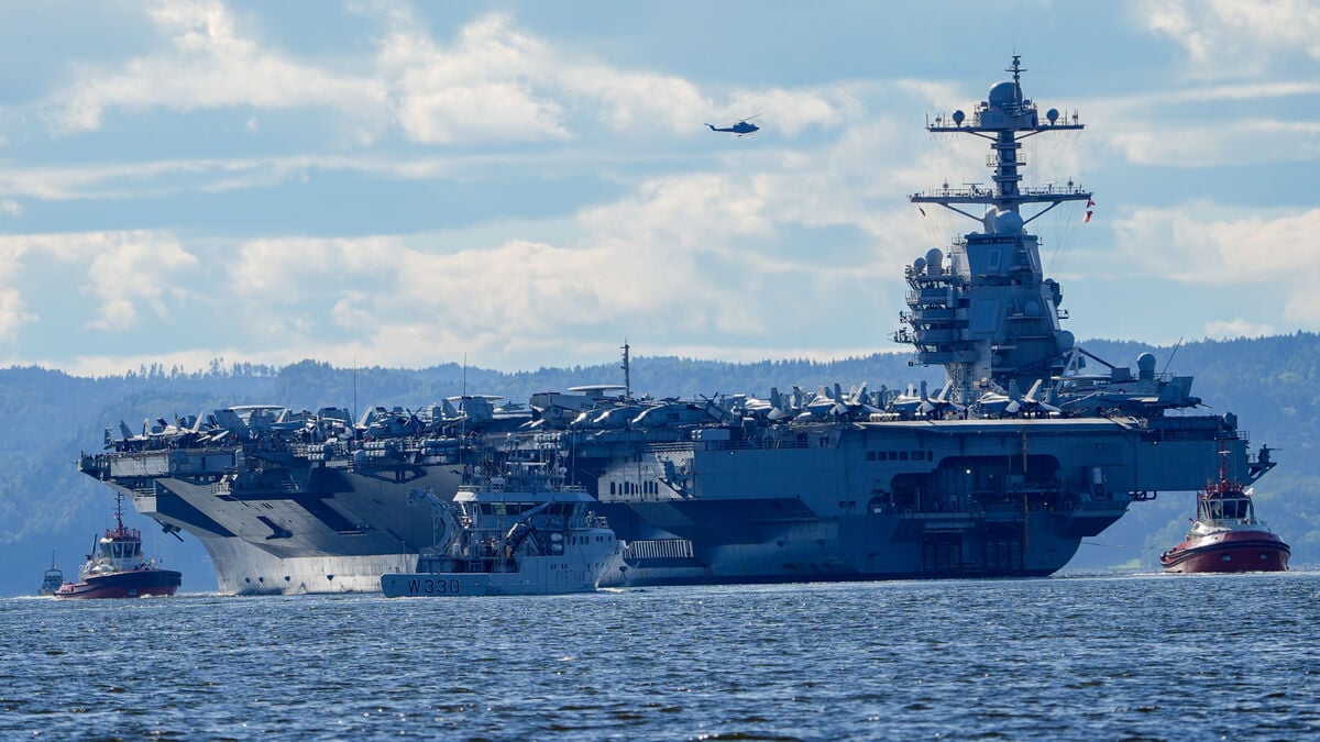 America's top aircraft carrier in place in the Caribbean