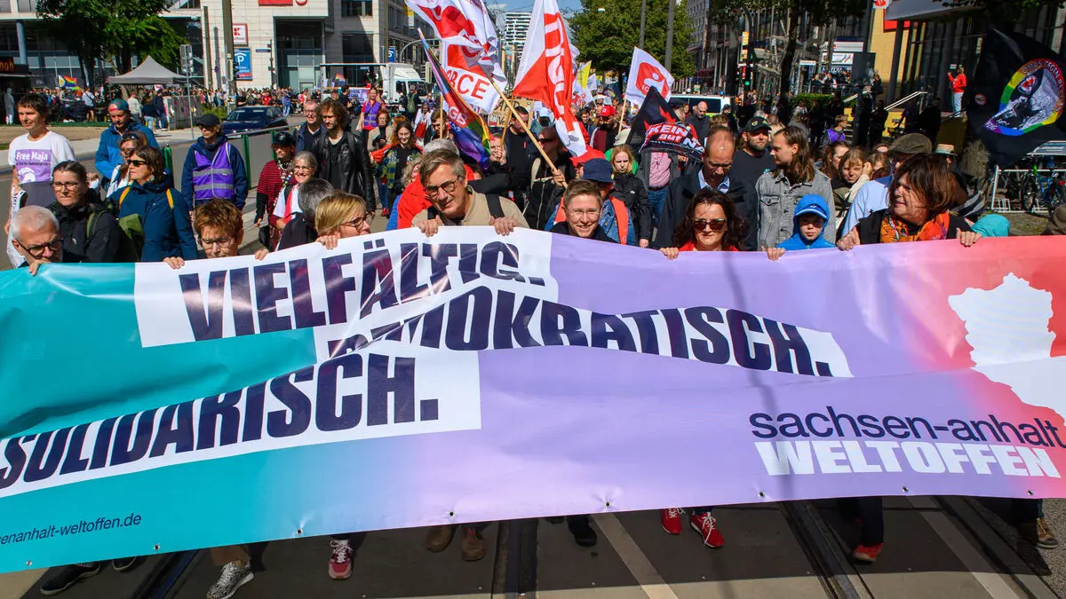 Thousands rally for democracy in Germany ahead of Saxony-Anhalt election
