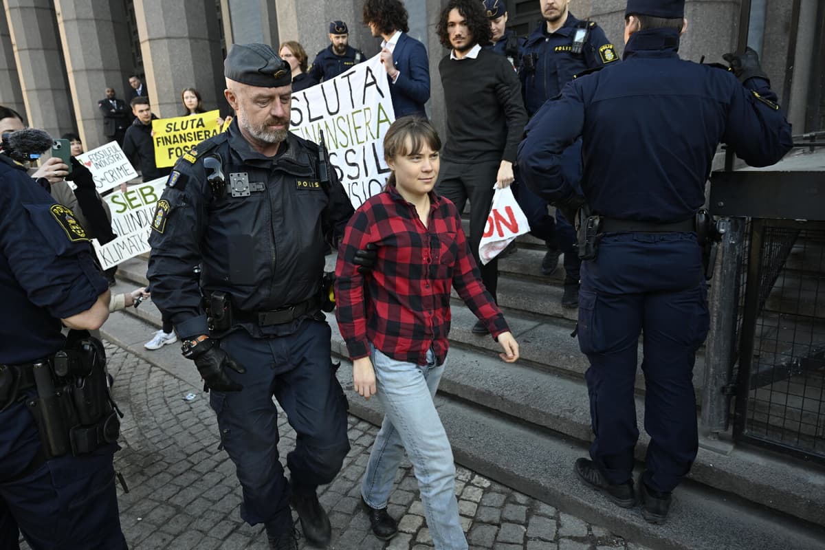 Greta Thunberg Removed by Police During Stockholm Climate Protest