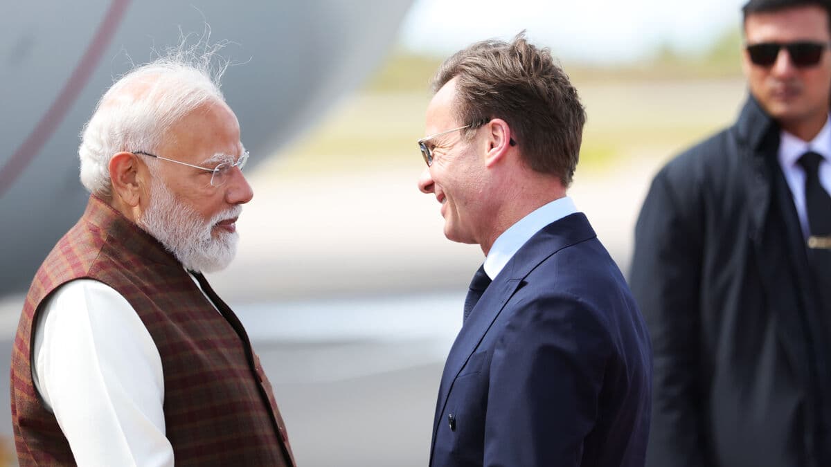 India's Modi visits Sweden, wants