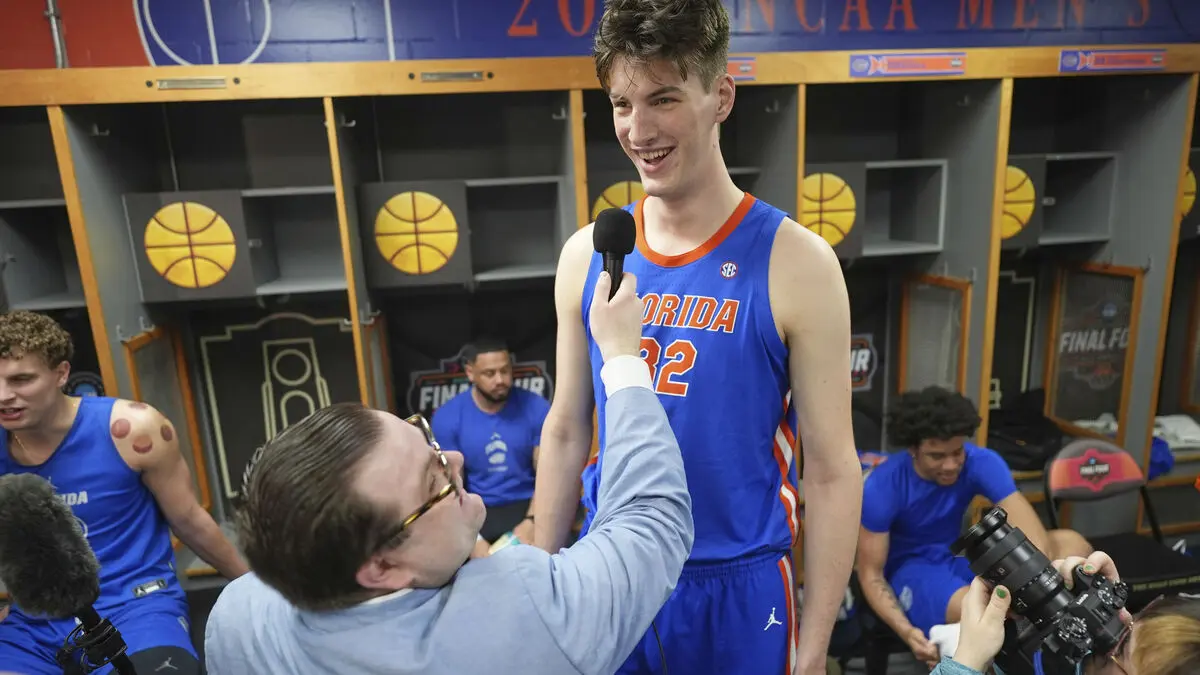 The world's tallest teenager has made his debut