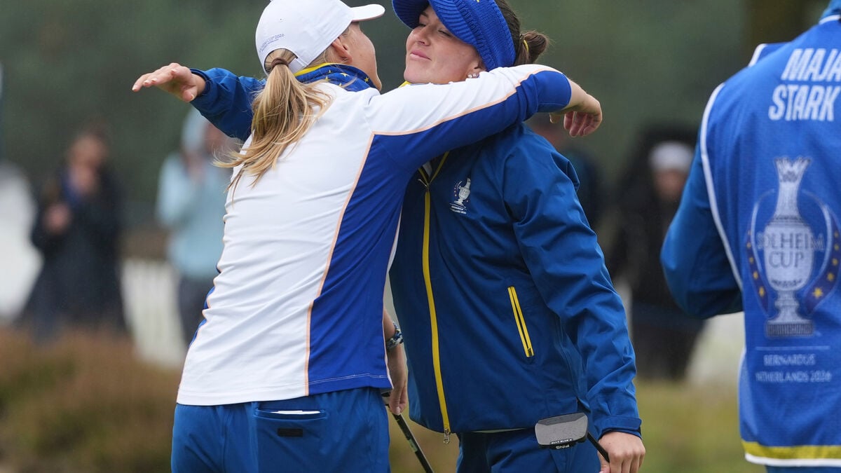 Sweden’s Stark and Grant win Solheim Cup opener, then sit out afternoon foursomes