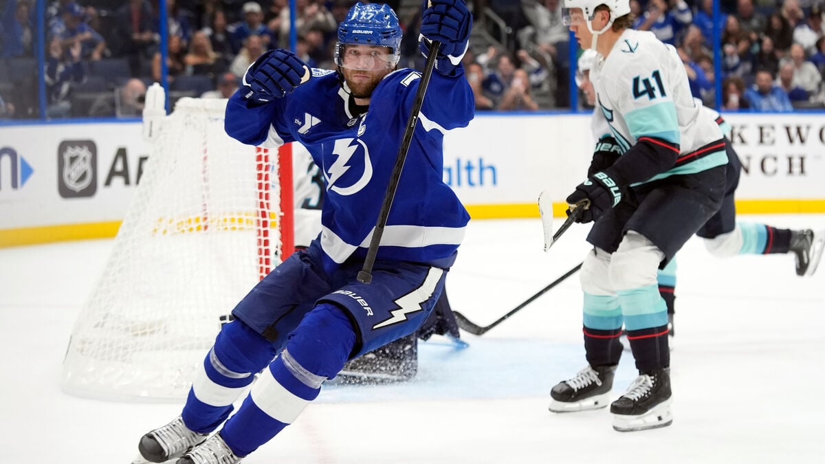 Victor Hedman Scores Overtime Winner as Tampa Bay Beats Seattle 4-3