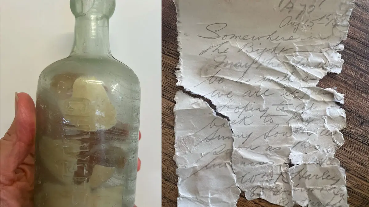 They found a message in a bottle – from the First World War