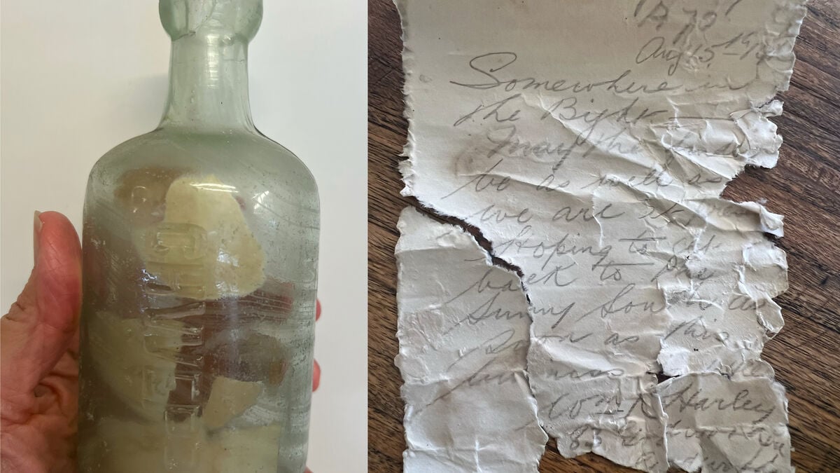 They found a message in a bottle – from the First World War