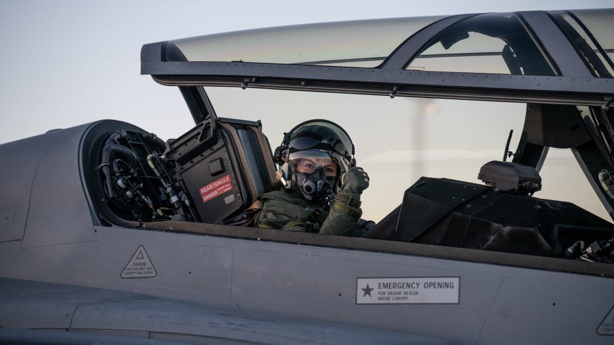 Here the Crown Princess Jas flies the Gripen