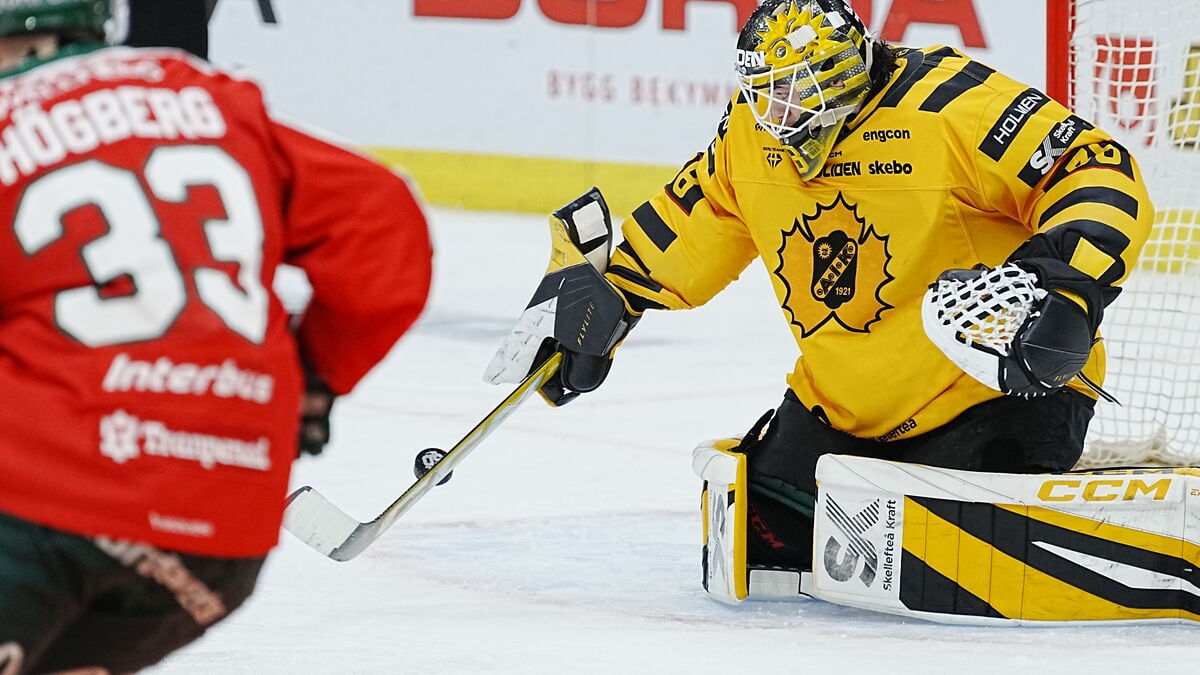 Skellefteå goalkeeper Strauss Mann was close to SHL record - then his equipment broke down
