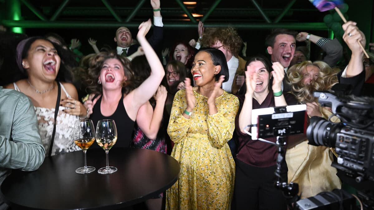 Green Party celebrates strong exit poll but says negotiations wait for election result