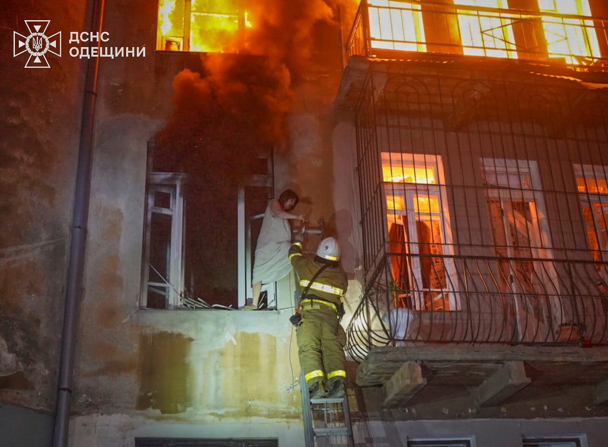 Russian Drone Strike Sets Odessa High-Rises Ablaze, One Dead