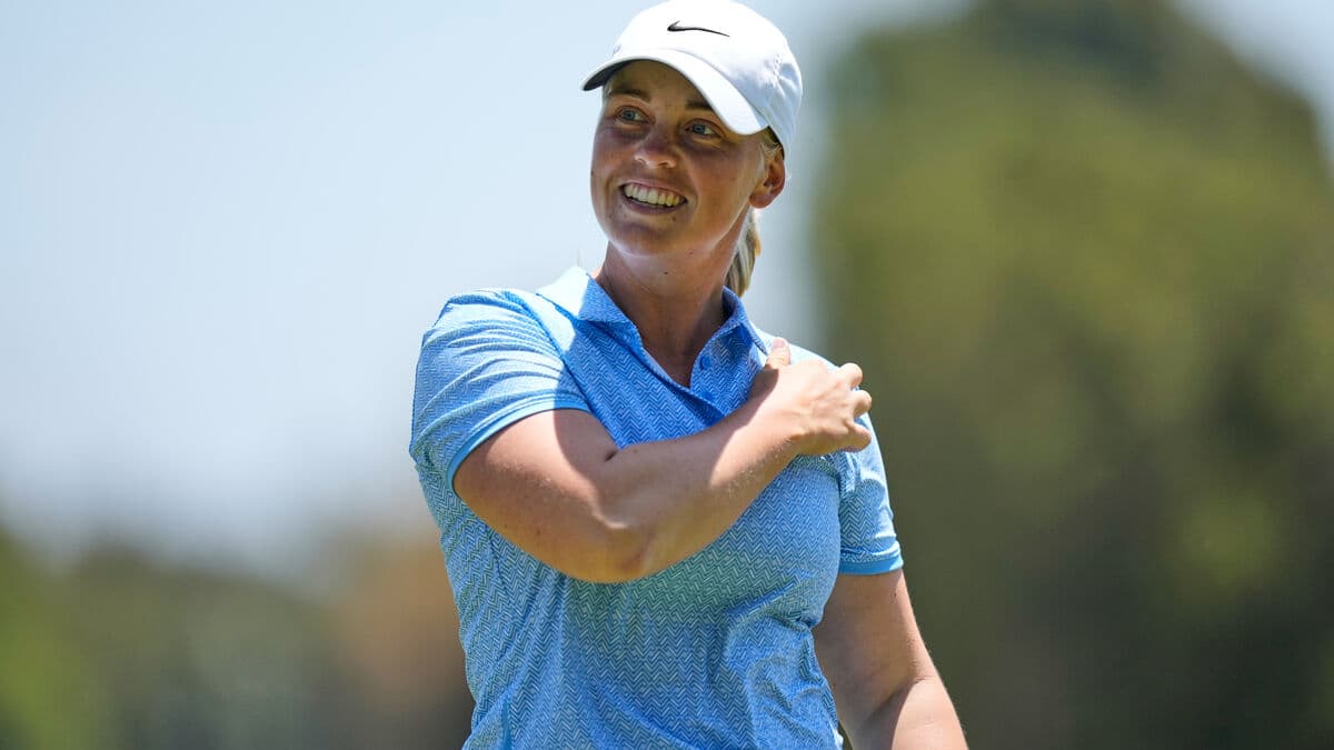 Maja Stark opens Evian Championship with bogey-free 66 to share third place