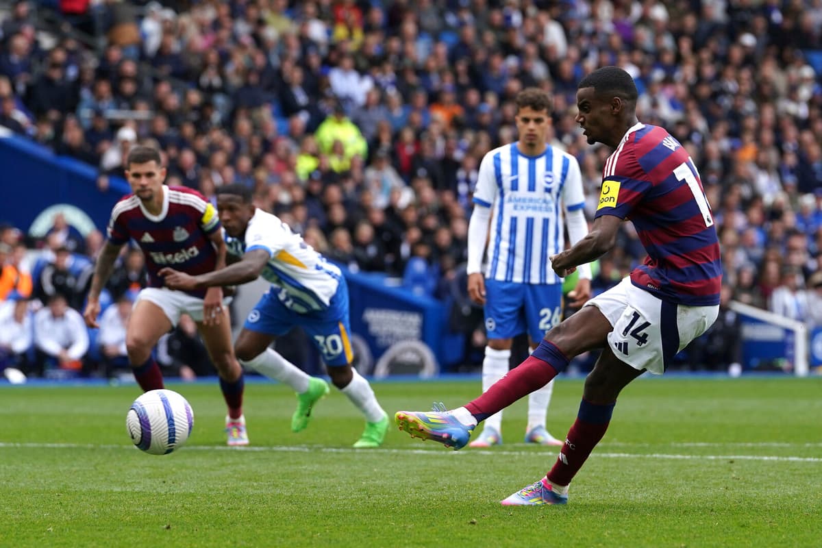 Isak Scores Late Penalty to Secure Draw for Newcastle Against Brighton