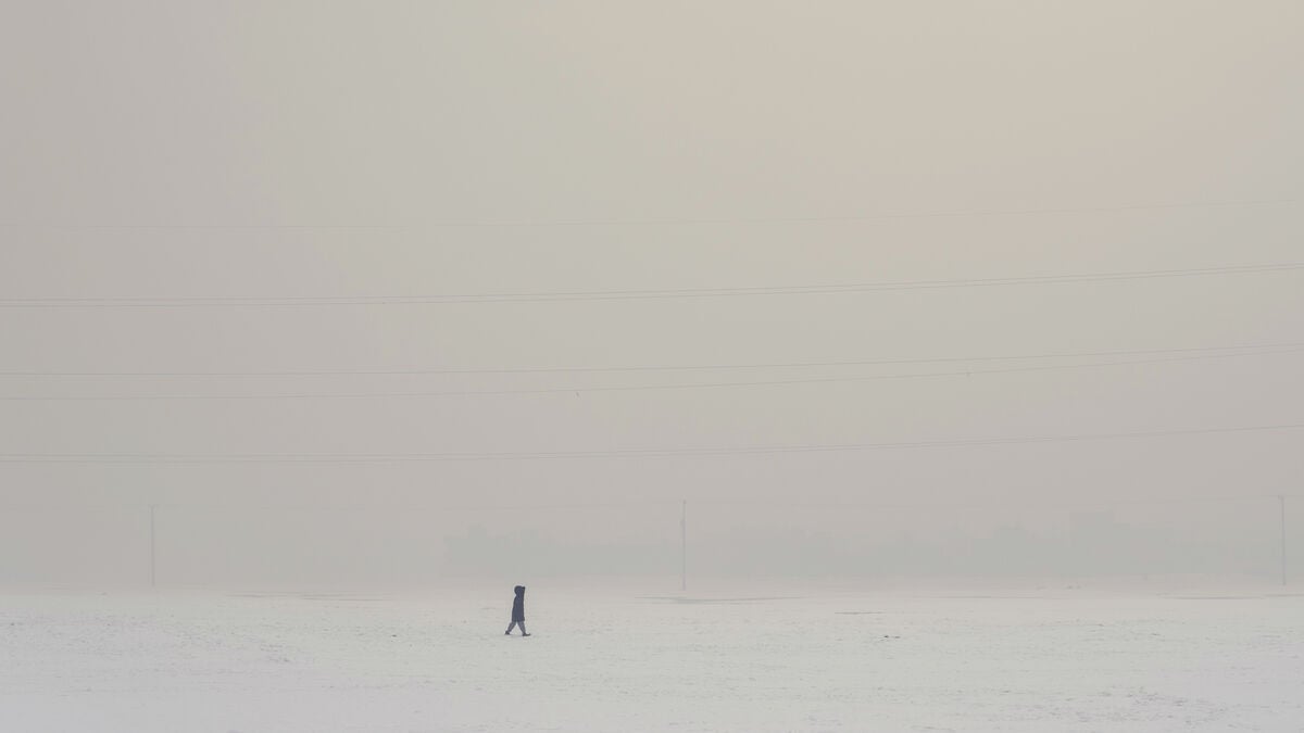 Snowstorm in Afghanistan brings sadness and joy