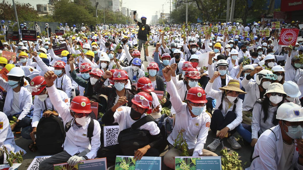 Myanmar activists sentenced to 37 years in prison for election protest