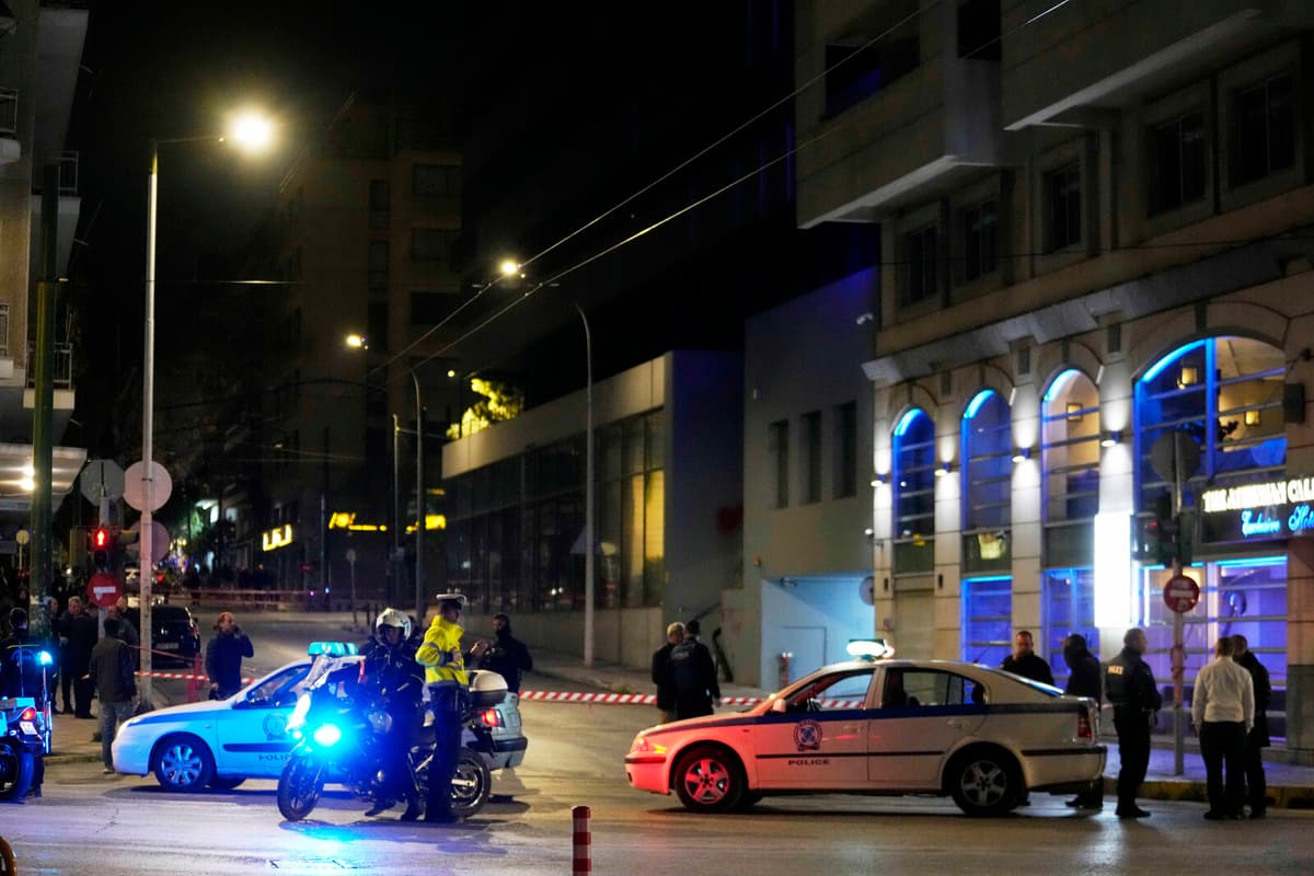 Explosion outside train company in central Athens