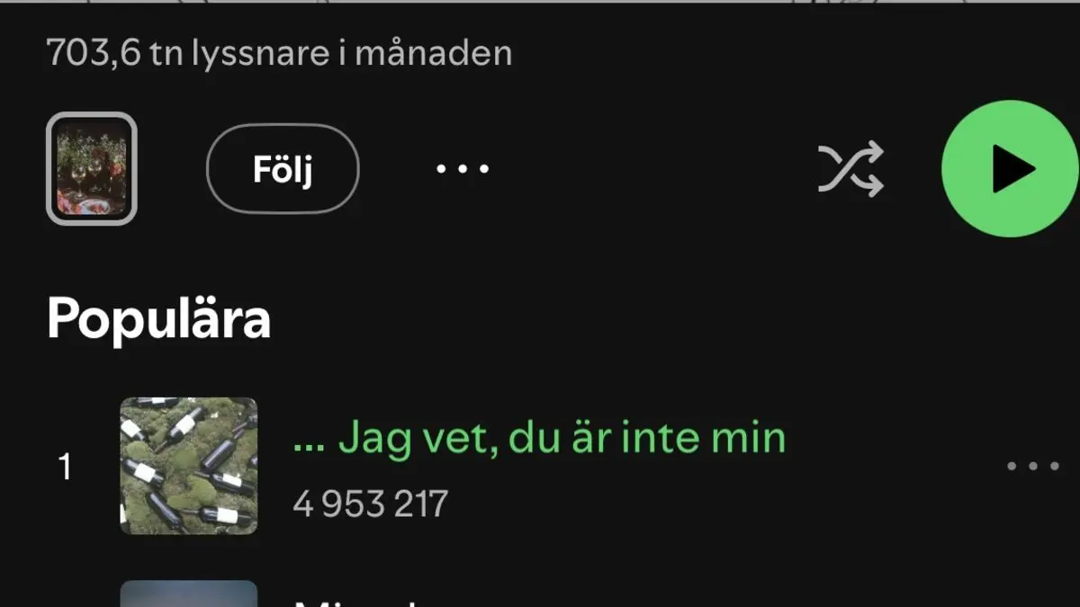 Viral AI song blocked from official Swedish chart