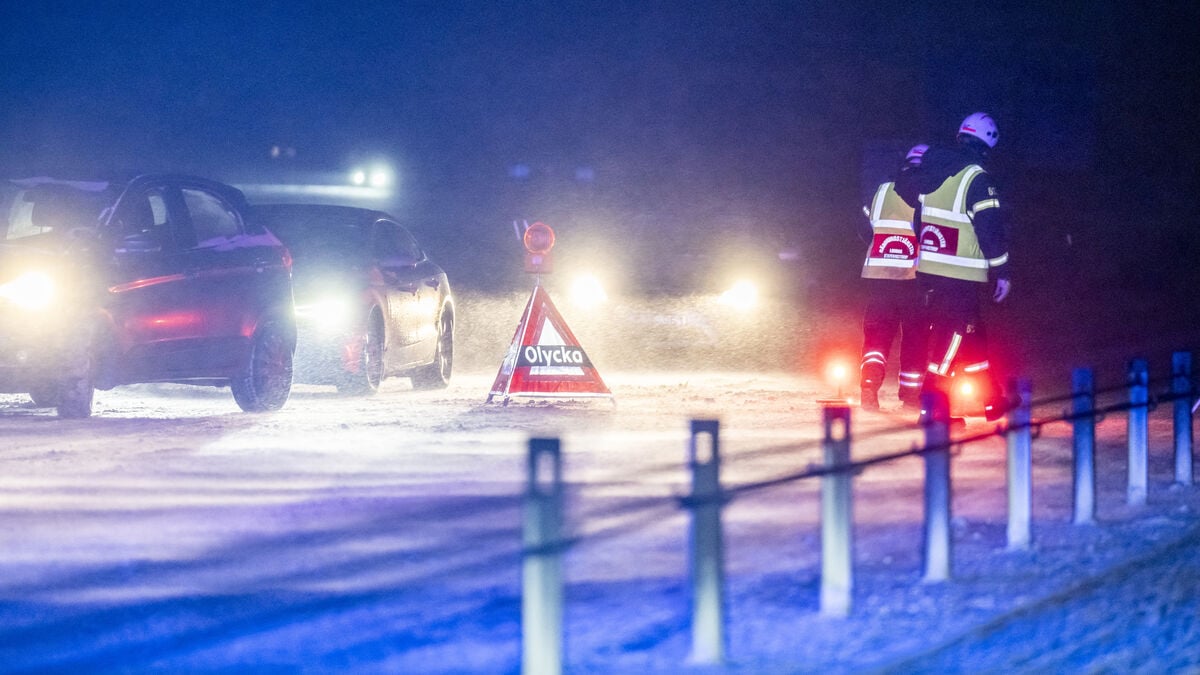 Snowstorm in Skåne, poor road conditions almost everywhere
